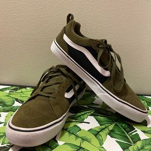 Van’s Olive Green Suede and Black Canvas sz 10.5